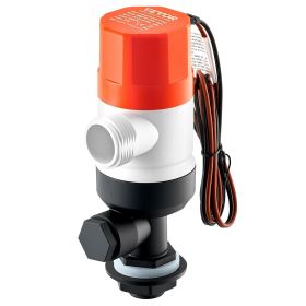 Livewell Pump for Boat, 12V 500 GPH Straight Livewell Aerator Pump with Dual Inlets, ABA Housing & Detachable Motor Cartridge
