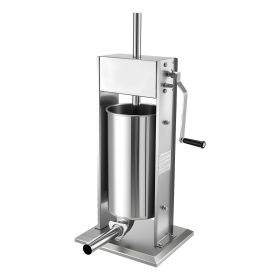Manual Sausage Stuffer, 33 LBS / 15 L Vertical Meat Stuffer, Heavy Duty Sausage Casing Meat Stuffing Machine