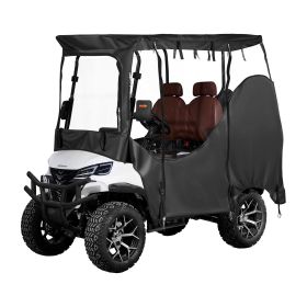 Golf Cart Cover, Visible Full-Enclosure 2&2+2 Passenger Golf Cart, 600D Waterproof Oxford Fabric Club Car Cover Fits Most Carts Club Car, Yamaha,