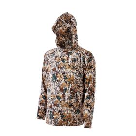 Camo Hoodie, XX-Large Size, Men Pullover Hooded Sweatshirt, Moisture Wicking & Breathable, Quick-dry, Hiking Fishing Shirt with Hood