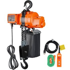 Electric Chain Hoist, 2200 lbs Load Capacity, 10 ft Lifting Height, 6.9 ft/min Speed, 120V, Single Phase Overhead Crane with Chain