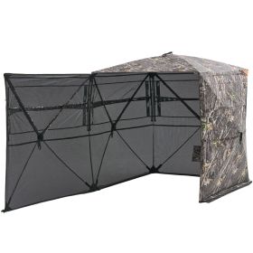 Hunting Blind, 2-3 Person See Through Ground Blinds with Carrying Bag, 360 Degree Portable Camouflage Tent