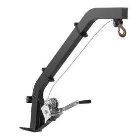 Tree Mounted Deer Hoist, 353 lbs Load Capacity, Hunting Game Hoist Winch Lift with Ratchet Strap, Heavy Duty Deer Hanger for Skinning, Cleaning