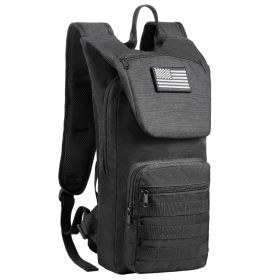 Hydration Backpack, Water Backpack with 3L TPU Water Bladder, Tactical Molle Hiking Hydration Pack with Storage for Men Women (Color: Black, Type: Tactical)