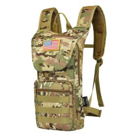 Hydration Backpack, Water Backpack with 3L TPU Water Bladder, Tactical Molle Hiking Hydration Pack with Storage for Men Women (Color: CP Color, Type: Tactical)