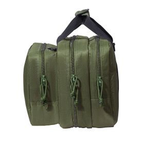 VEVOR Range Bag for 2 Pistols, Tactical Gun Bag with 2 Built-in Removable Pistol Bags & 6 Detachable Magazines (Item Size: 33 x 20 x 23 cm, product color: Green)