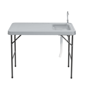 Folding Portable Fish Fillet & Hunting & Cutting Table with Sink Faucet (Default: default title)
